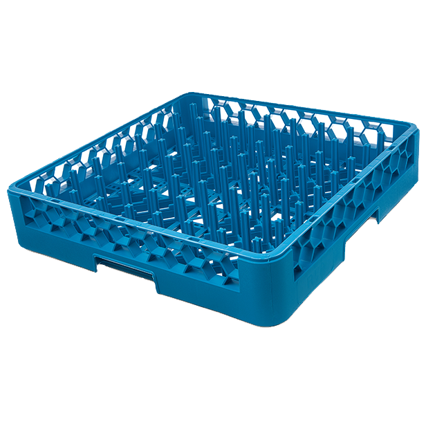 Carlisle RP14 OptiClean™ All Purpose Plate/Tray Peg Rack, full size, 2-1/4"H standard pegs, polypropylene, blue, NSF