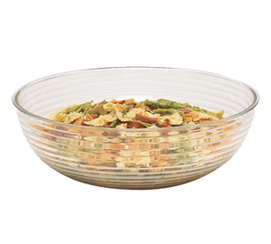 Cambro RSB12CW135 Camwear Bowl, 5.8 qt., 12 dia., round, ribbed, polycarbonate, clear, NSF