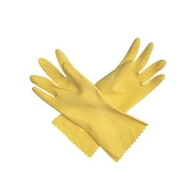 San Jamar 620-S Latex Flock-Lined Glove, Small, Yellow, FDA Compliant