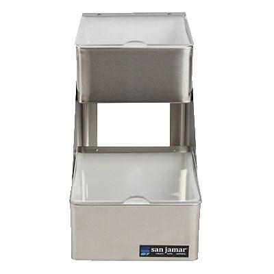 San Jamar B4702INL Condiment Centers With Notched Lids, 2-Tier