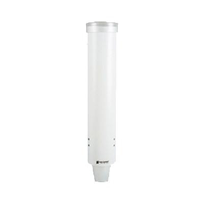 San Jamar C3165WH Pull-Type White 4 - 10 Oz. Flat Water Cup Dispenser - 16" Long