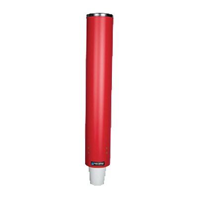 San Jamar C4210PRD Pull-Type Red 4 - 10 Oz. Paper And Plastic Cup Dispenser, 23 1/2" Long