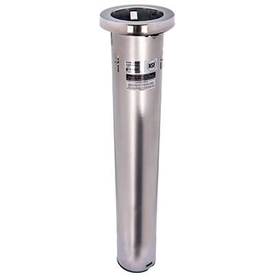 San Jamar C6200C In-Counter Cup Dispenser, 23-1/2"L Tube, 26-Gauge Stainless Steel, NSF