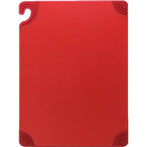 San Jamar CBG121812RD Saf-T-Grip Cutting Board, 12" X 18" X 1/2", Red, NSF