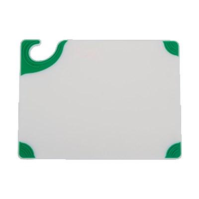 San Jamar CBGW912GN Saf-T-Grip Cutting Board, 9" X 12" X 3/8", Green White, NSF