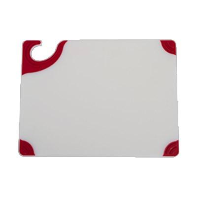 San Jamar CBGW912RD Saf-T-Grip Cutting Board, 9" X 12" X 3/8", Red White, NSF