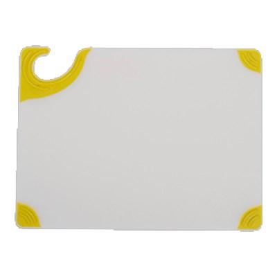 San Jamar CBGW912YL Saf-T-Grip Cutting Board, 9" X 12" X 3/8", Yellow White, NSF