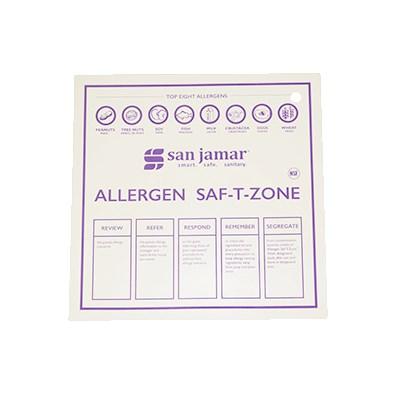 San Jamar CBMASZ1212 Allergen Saf-T-Zone Mat, 12" X 12", NSF