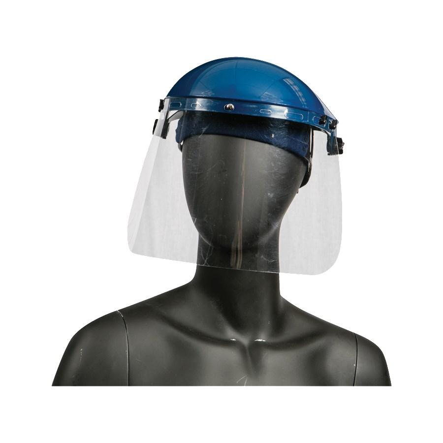 San Jamar EZKFS EZ-Kleen Face Shield, Flip Up Shield, Adjustable Headband, Plastic