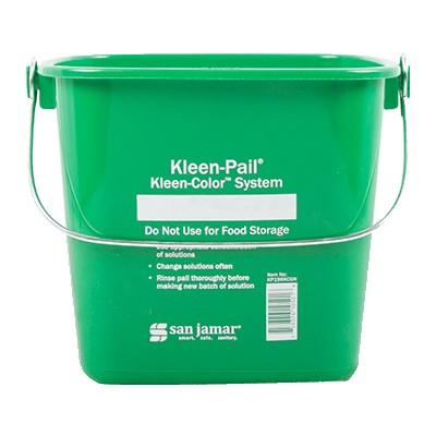 San Jamar KP196KCGN Kleen-Pail Kleen Color, 6 Qt., Meets HACCP Guidelines, Green
