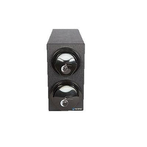 San Jamar L2912BK EZ Fit Countertop 2 Slot Lid Dispenser Cabinet, Black, NSF