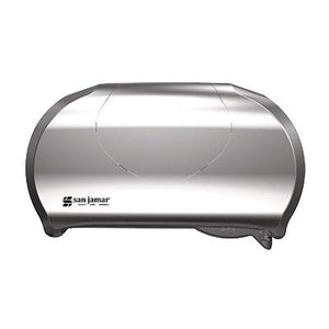 San Jamar R3670SS Versatwin Summit Bath Tissue Dispenser, Stainless Steel-Look