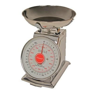 San Jamar SCDLB2 Escali 2 Lb Dial Scale With Removable Platform, 6" X 6", Stainless