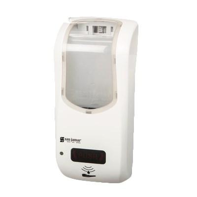 San Jamar SH970WHCL Summit Rely Hybrid Electronic Touchless Soap Dispenser, White/Clear