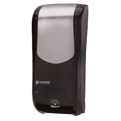 San Jamar SHF970BKSS Summit Rely Hybrid Electronic Touchless Soap Dispenser, Black/Stainless Look