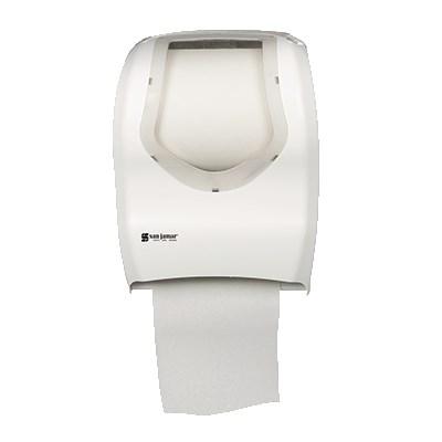 San Jamar T1370WHCL Tear-N-Dry Summit Towel Dispenser, White/Clear