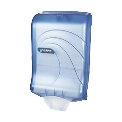 San Jamar T1790TBL Oceans Ultrafold Paper Towel Dispenser, Translucent Arctic Blue