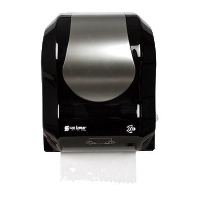 San Jamar T7470BKSS Simplicity Essence Hands Free Summit Towel Dispenser, Black/Stainless Look