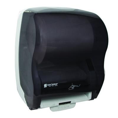 San Jamar T8300TBK Hybrid Classic Towel Dispenser With IQ Sensor, Translucent Black Pearl
