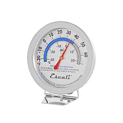 San Jamar THDLRFSS Escali Refrigerator/Freezer Thermometer, 3" Dia., NSF