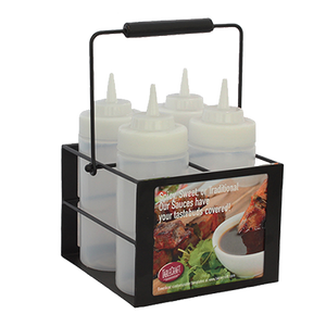 TableCraft Products SBC4 Squeeze Bottle Caddy (4-Compartment)