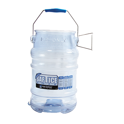 San Jamar SI6000 Saf-T-Ice® Tote, 6 gallon, polycarbonate, NSF