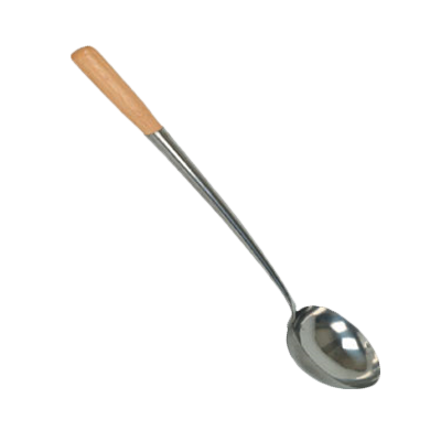 Thunder Group SLLD309 6 oz Stainless Steel Chinese Serving Ladle w/ Wooden Handle