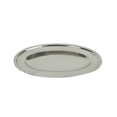 Thunder Group SLOP018 Serving Platte, 18" Oval Stainless Steel, Mirror Finish