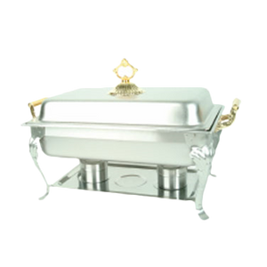 Thunder Group SLRCF8533 Full Size Brass Handle Deluxe Chafer 8 Qt.