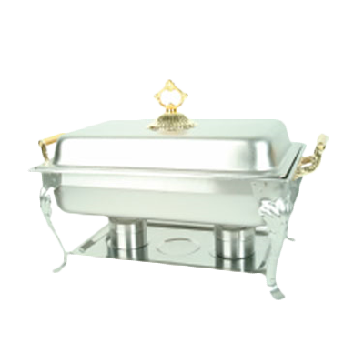 Thunder Group SLRCF8533 Full Size Brass Handle Deluxe Chafer 8 Qt.