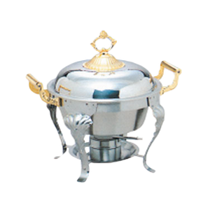 Thunder Group SLRCF8633 Half-Size Brass Handle Deluxe Chafer 5 Qt.