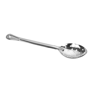 Thunder Group SLSBA313 15" Stainless Steel Perforated Flat Handle Basting Spoon