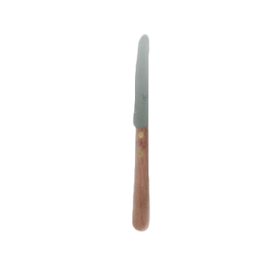 Thunder Group SLSK016 Steak Knife, 4", round tip, serrated wood handle, stainless steel