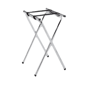 Thunder Group SLTS002 Tray Stand, folding, double bar, 2 nylon straps, metal tubing, chrome plated