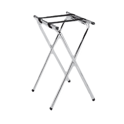 Thunder Group SLTS002 Tray Stand, folding, double bar, 2 nylon straps, metal tubing, chrome plated