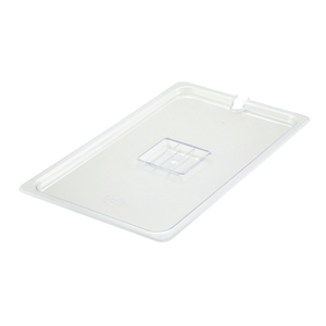 Winco SP7100C Poly-Ware™ Food Pan Cover, 1/1 size, slotted, with handle, polycarbonate, NSF