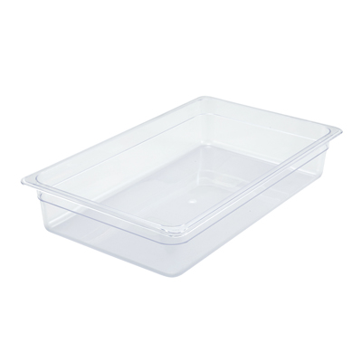 Winco SP7104 Poly-Ware™ Food Pan, full size, 20-3/4" x 12-1/2", 3-1/2" deep, -40°F to 210°F temperature range, dishwasher safe, break-resistant polycarbonate, NSF
