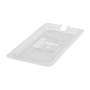 Winco SP7300C Poly-Ware™ Food Pan Cover, 1/3 size, slotted, with handle, polycarbonate, NSF