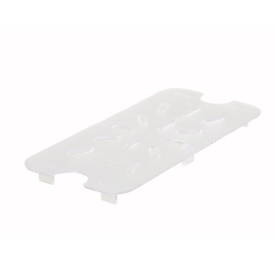 Winco SP74DS Poly-Ware™ Drain Shelf, fourth size, 8" x 3-15/16", fits 1/4 size food pan, polycarbonate, NSF