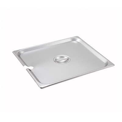 Winco SPCTT Steam Table Pan Cover, 2/3 size, slotted, with handle, 18/8 stainless steel, NSF