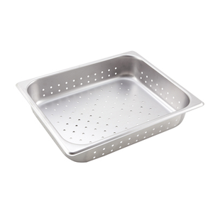 Winco SPHP2 Steam Table Pan, half size, 2-1/2" deep, perforated, 25 gauge, stainless steel, NSF