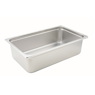 Winco SPJH-106 Steam Table Pan, full size, 20-3/4" x 12-3/4" x 6" deep, 22 gauge heavy weight, anti-jamming, 18/8 stainless steel, NSF
