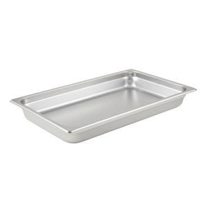 Winco SPJL-102 Steam Table Pan, full size, 20-3/4" x 12-3/4" x 2-1/2" deep, 25 gauge standard weight, anti-jamming, 18/8 stainless steel, NSF
