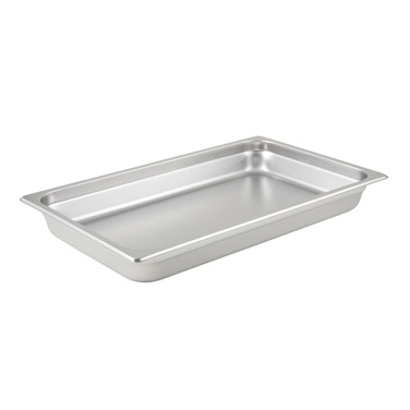 Winco SPJL-102 Steam Table Pan, full size, 20-3/4" x 12-3/4" x 2-1/2" deep, 25 gauge standard weight, anti-jamming, 18/8 stainless steel, NSF