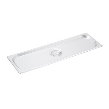 Winco SPJL-HCS Half-Long Size Solid Steam Table Pan / Hotel Pan Cover