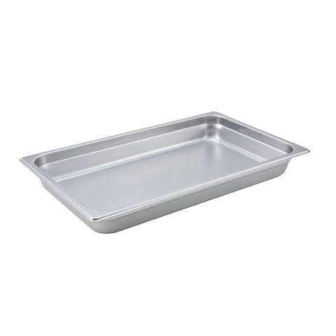 Winco SPJM-102 Steam Table Pan, full size, 20-3/4" x 12-3/4" x 2-1/2" deep, 24 gauge, anti-jamming, 18/8 stainless steel, NSF
