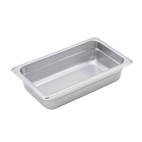 Winco SPJM-402 Steam Table Pan, 1/4 size, 10-5/6" x 6-5/16" x 2-1/2" deep, 24 gauge, anti-jamming, 18/8 stainless steel, NSF