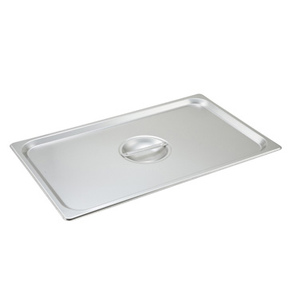 Winco SPSCF Steam Table Pan Cover, 1/1 size, solid, with handle, 18/8 stainless steel, NSF