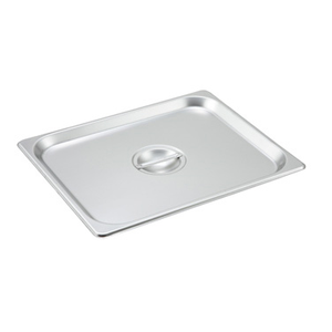 Winco SPSCH Steam Table Pan Cover, 1/2 size, solid, with handle, 18/8 stainless steel, NSF