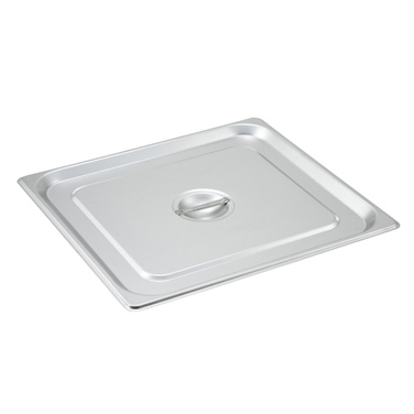 Winco SPSCTT Steam Table Pan Cover, 2/3 size, solid, with handle, 18/8 stainless steel, NSF